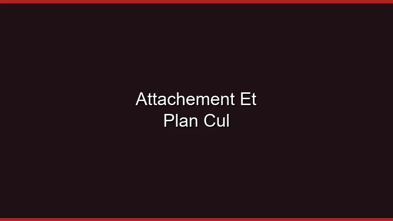 Styles d'attachement et plan cul