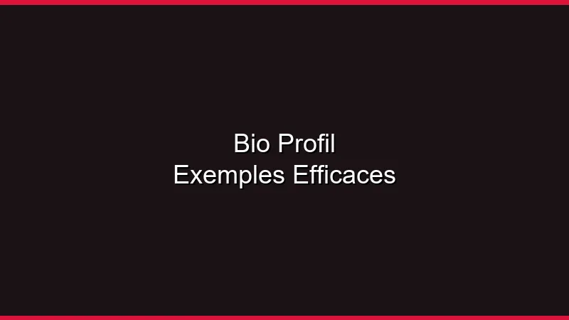 Bio de profil : exemples efficaces