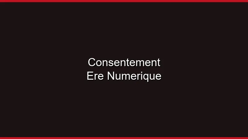 Le consentement à l'ère numérique